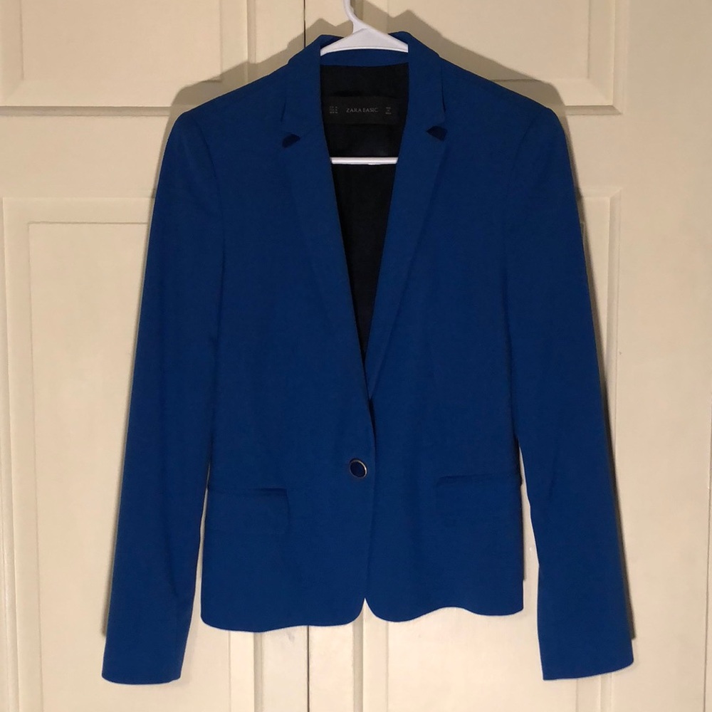 Zara Basic Blue blazer, size M